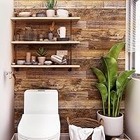 Vista 88 de Yun-aeon Natural Wood-Dark Grey Wood Contact Paper Peel and Stick Wallpaper 17.3"x 80"Self Adhesive Removable Vintage Faux Wood Wall Paper Plank
