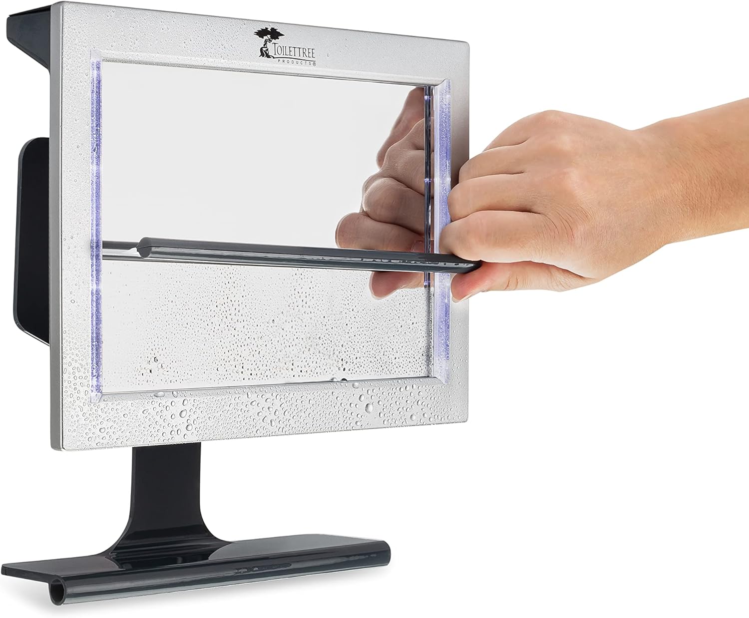 ToiletTree Products Original LED Fogless Shower Mirror with Squeegee