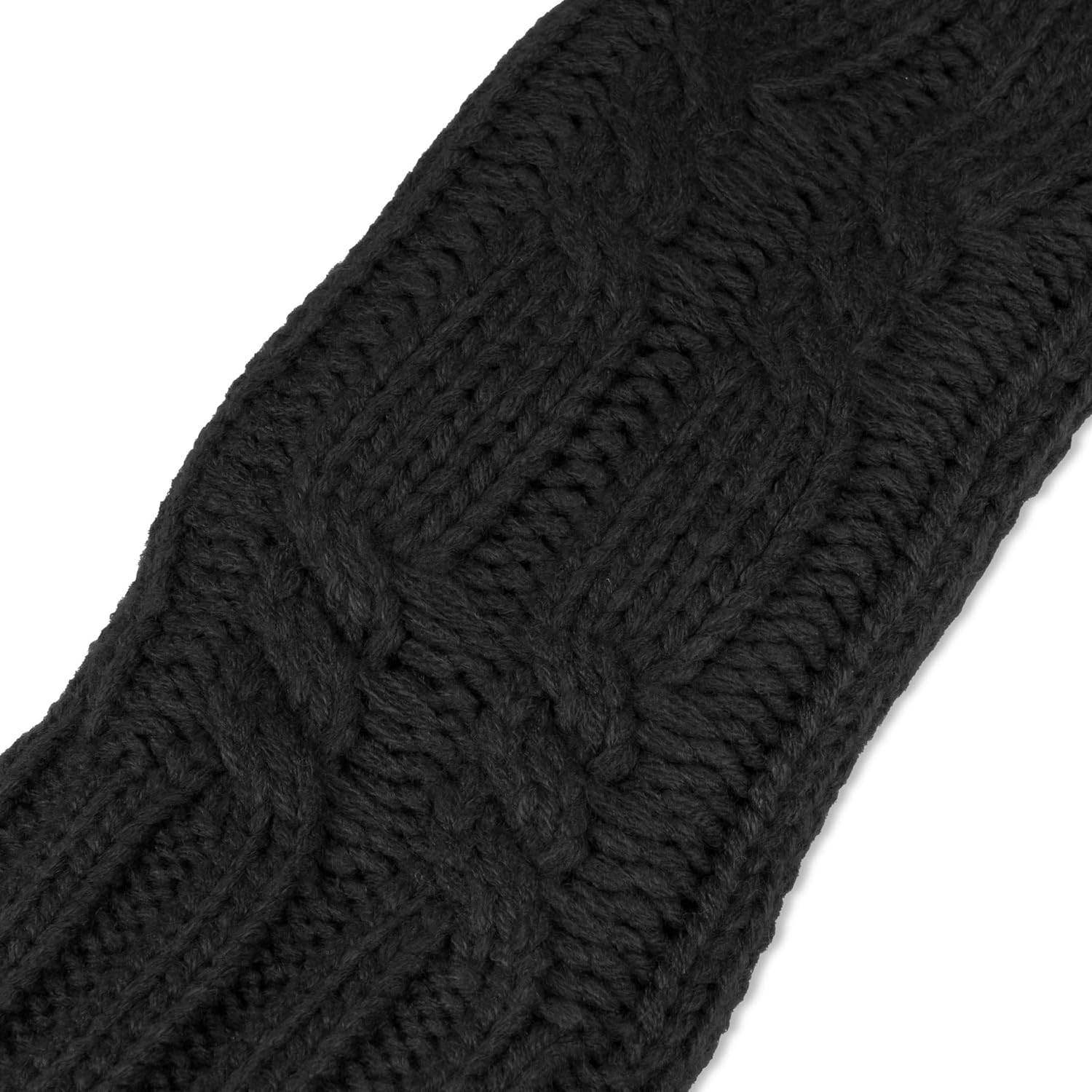 Isotoner Women’s Chunky Cable Knit Cold Weather Mittens with Warm, Soft Lining - Image 3