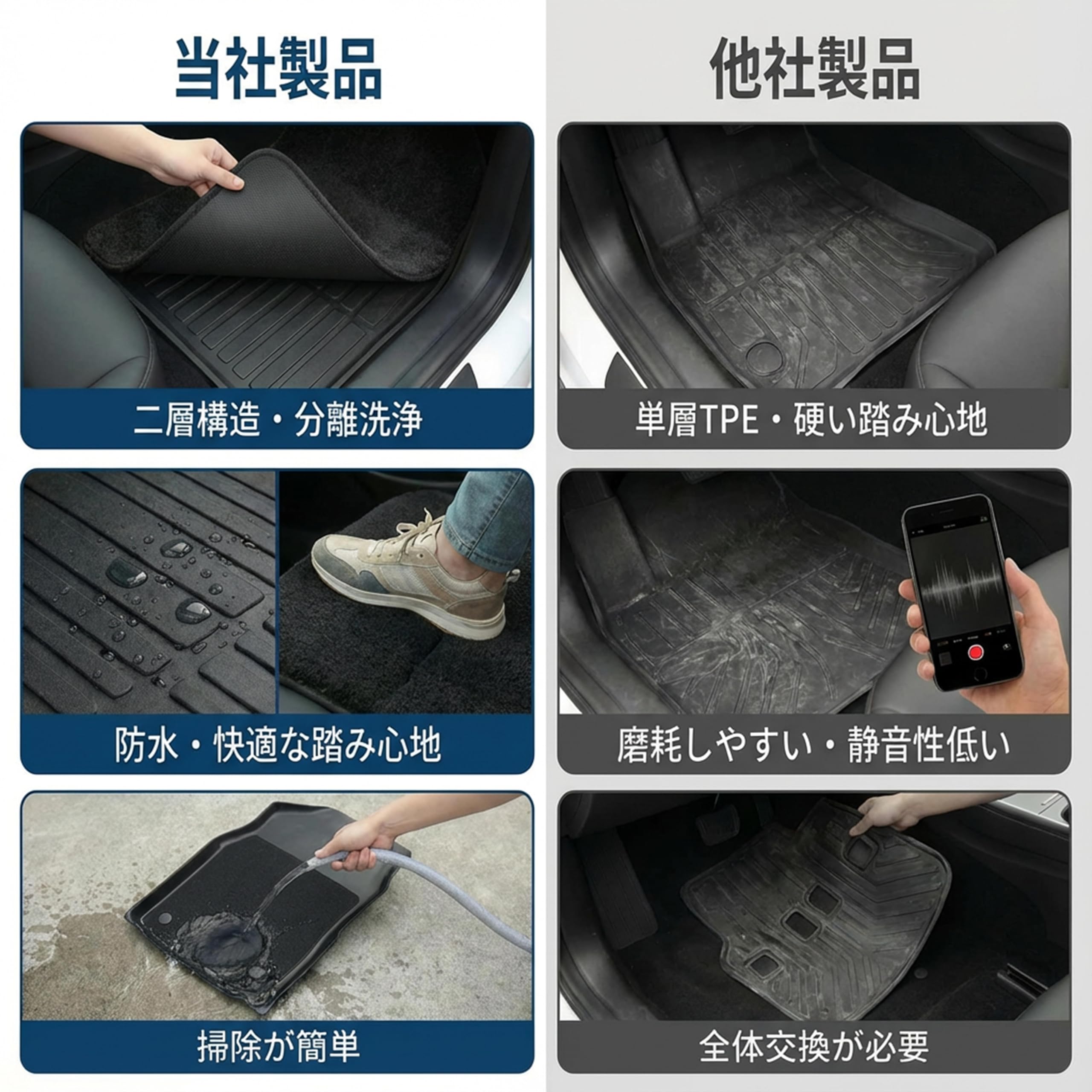 FUGA カーペットマット 5枚セット Amazon | 新型ヴェゼル VEZEL RV系 (RV3/4/5/6) フロアマット ラゲッジ