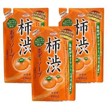 Amazon | SOC薬用柿渋ボディソープ詰替 450ml×3個 1350ml | SOC