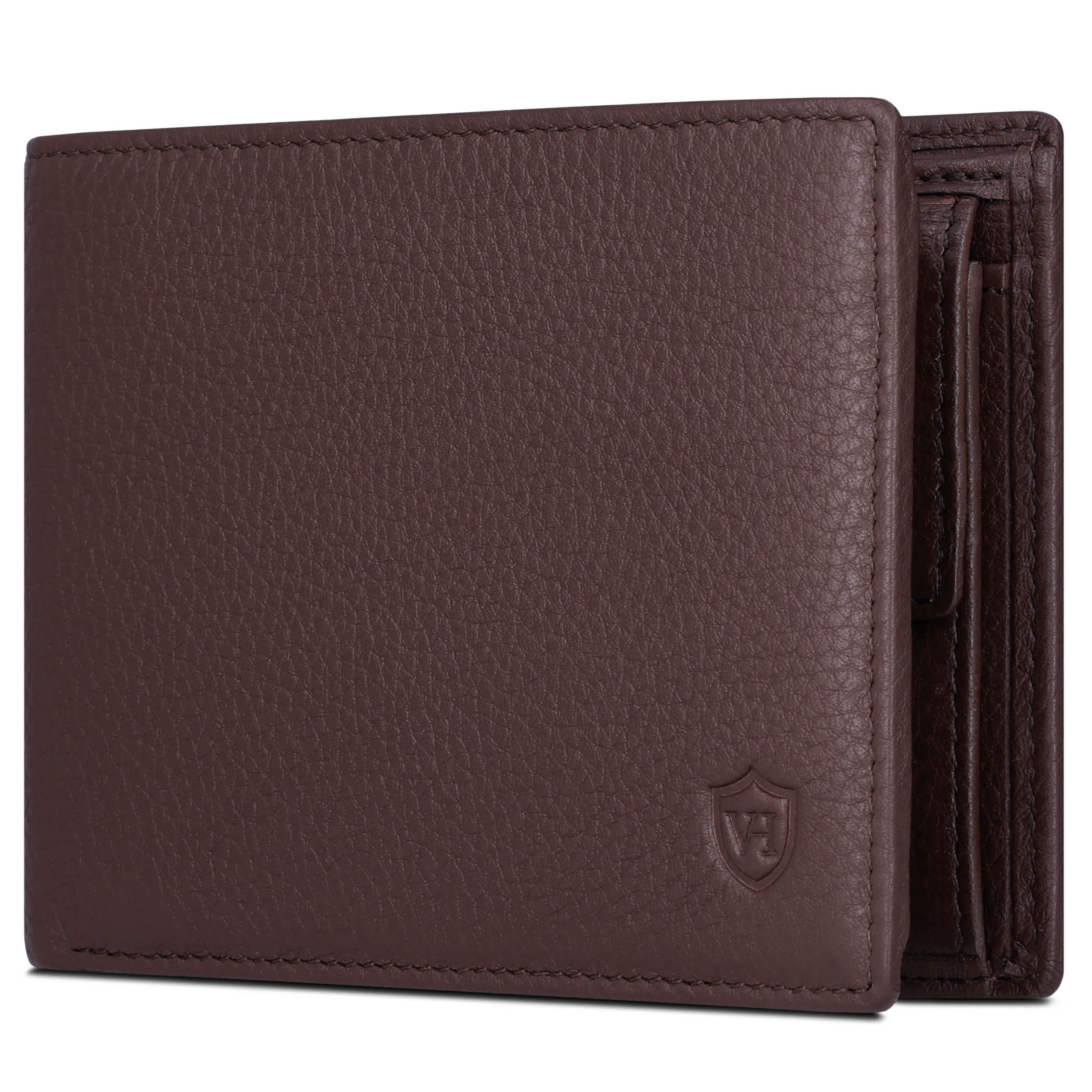 VON HEESEN Leder Geldbörse RFID Schutz I Echtleder Geldbeutel für Damen & Herren I Portemonnaie Brieftasche Wallet Portmonee