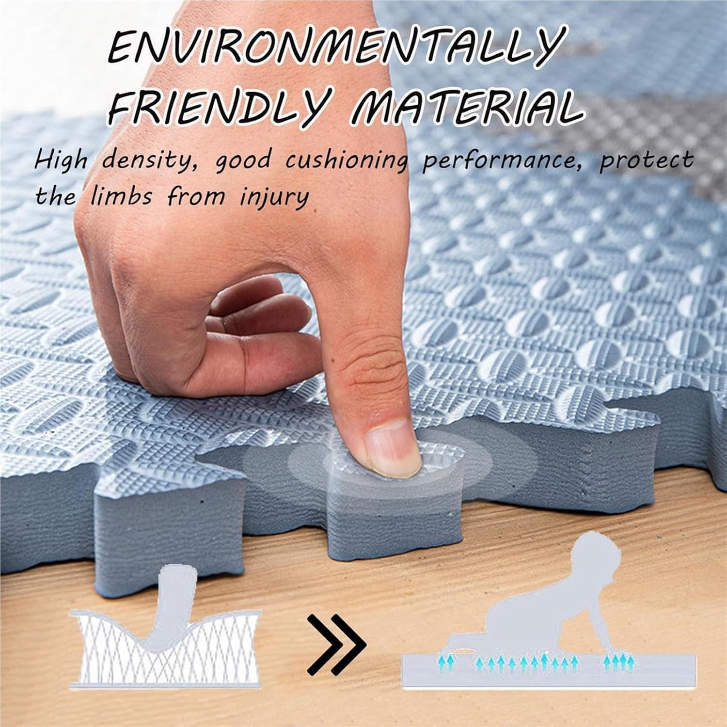 12 Pcs,12 X 12 Inch Carpet Surface Water Proof Puzzle Mats,Interlocking Foam Carpet Non-Slip Texture Mats Soft Foam Floor Tiles with Edgings(Yellow,12x12x0.5in)