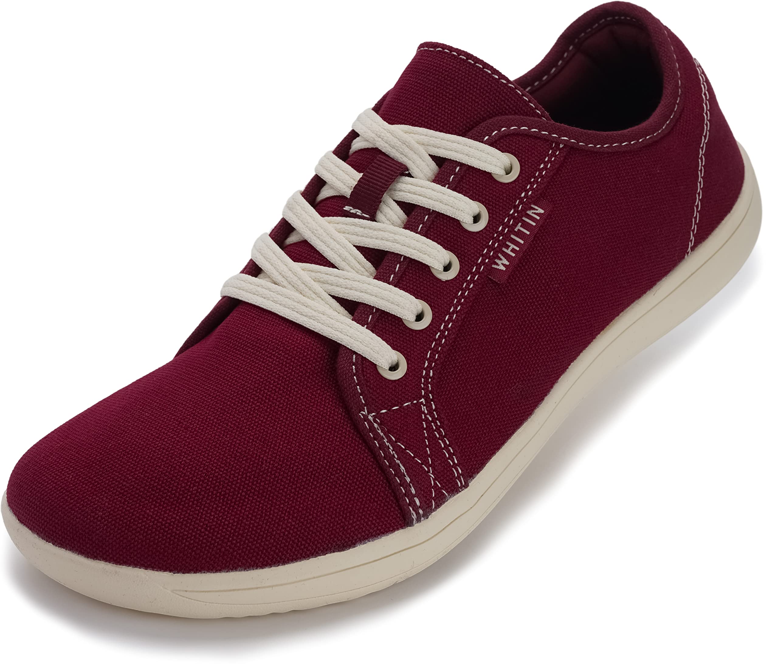 WHITIN Women's Wide Canvas Shoes | Minimalist Barefoot Sneakers | Classic Fit Low Top