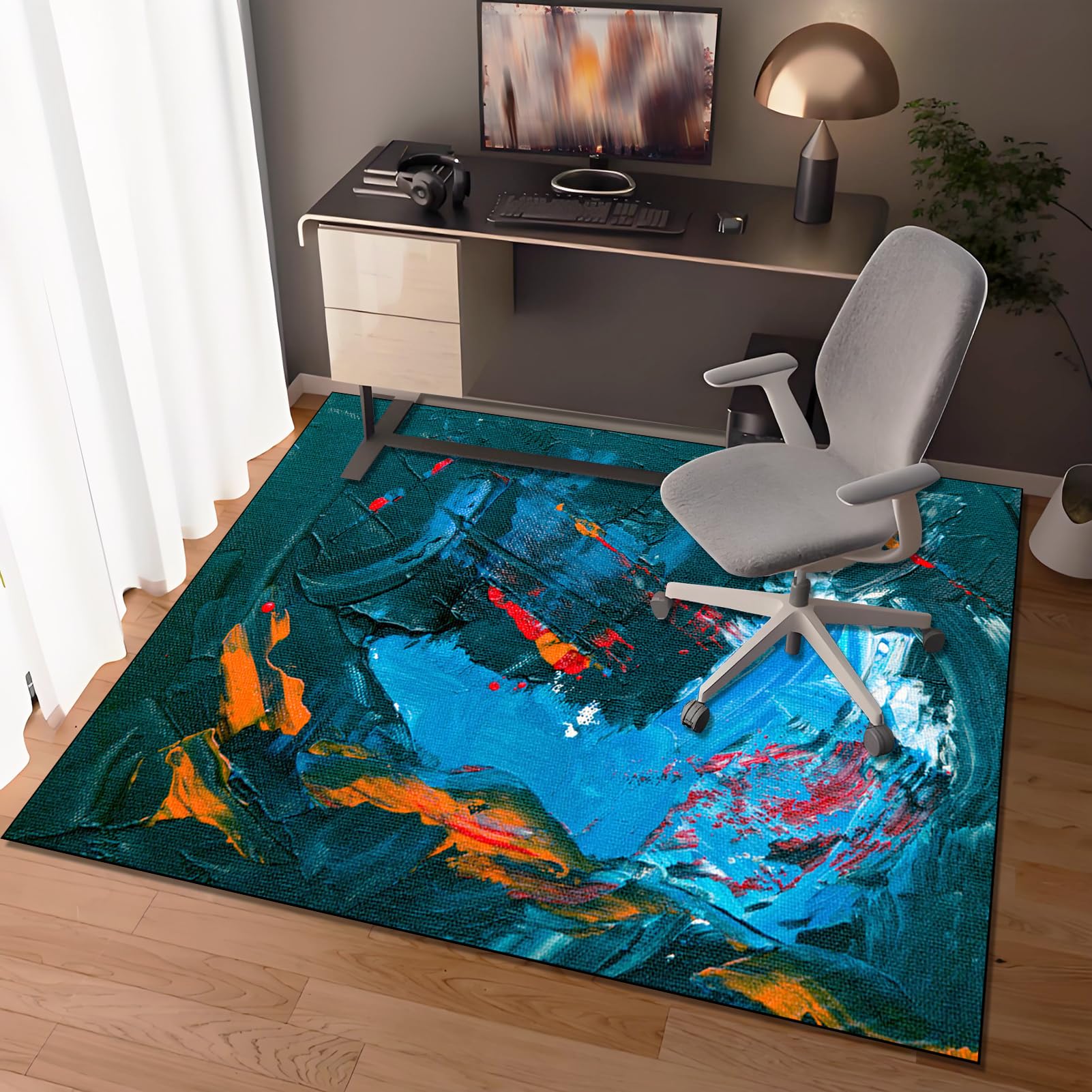 Alfombra Escritorio Suelo Antideslizante Protectora Suelo para Silla de Oficina, Alfombrilla para Silla para Suelos Duros Alfombra Silla Gaming Oficina Protectors Suelo Silla Ruedas 100 x 140 cm