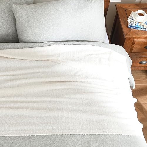Vista 2 de Manta de punto para sofá, color crema, súper suave, esponjosa, ligera, cálida y acogedora, manta de felpa para sofá, cama, picnic, 60 x 80 pulgadas