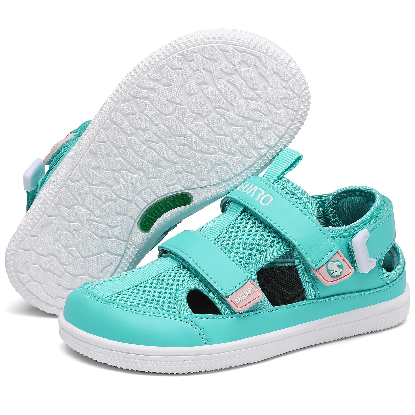 SAGUARO Sandalias Barefoot Niños con Puntera Cerrada Zapatillas de Verano Ligeras Transpirables- Diario, Colegio & Tiempo Libre, 25-36 EU