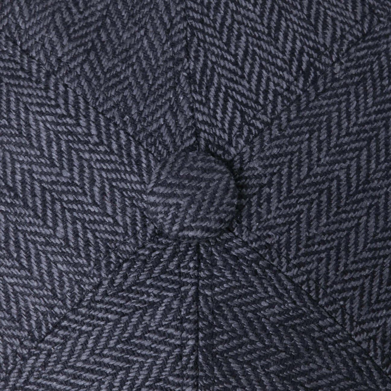 Stetson Hatteras Classic Wool czapka z daszkiem - męska czapka z daszkiem - płaska czapka z bawełnianą podszewką - czapka męska ze wzorem w jodełkę - czapka balonowa na jesień/zimę - czapka zimowa