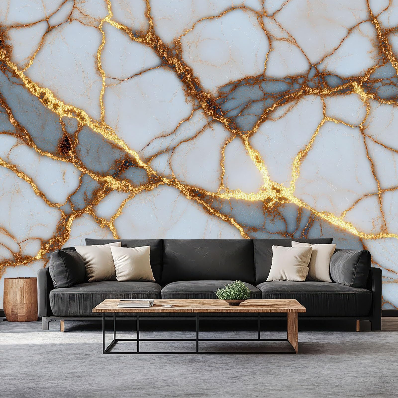 Fototapeta ścienna, marmur, złoty, 350 x 256 cm, fototapeta, realizm, flizelina, tapeta do salonu, sypialni, pokoju dziecięcego, telewizora, sofy, tło, rodzinna dekoracja ścienna
