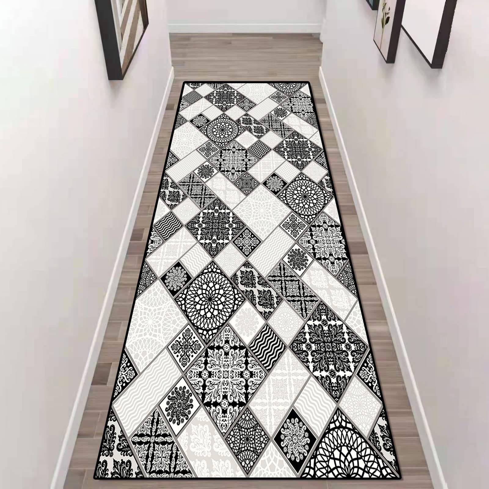 Tapis de couloir à motif géométrique pour salon et chambre