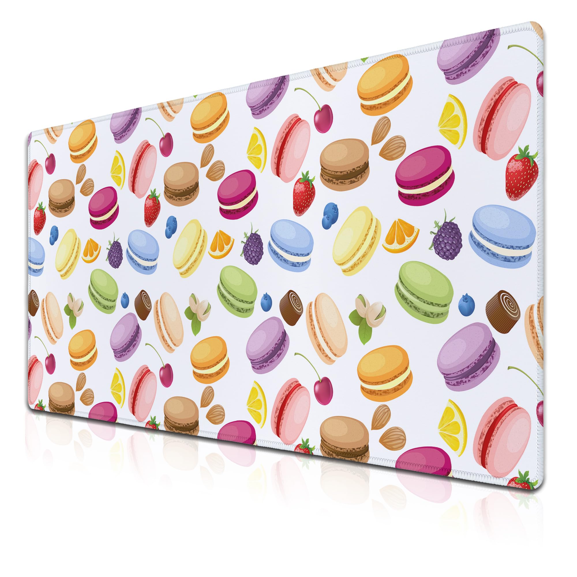 XXL Mousepad Macarons Gaming Mousepads Computer Desk Accessories for Women Keyboard Pads Ga Mouse Pad Non-Slip Rubber Base