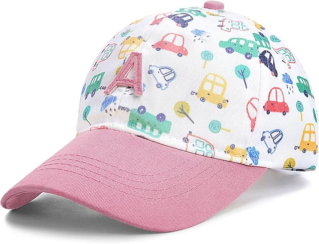 Boys Baseball Caps  Toddler Boy Hat Kid Sun Hat Cotton Cute Print Fashion Adjustable Sports Camp Boy Girl Summer 2-4 Years Beige Yellow Blue
