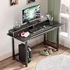 Gaming Desk, Modern Ergonomic Computer Desks, Gaming Table Workstation, Office Writing Table with USB Charging Port, Gamer Desk Setup, Desk for Home Office Black
