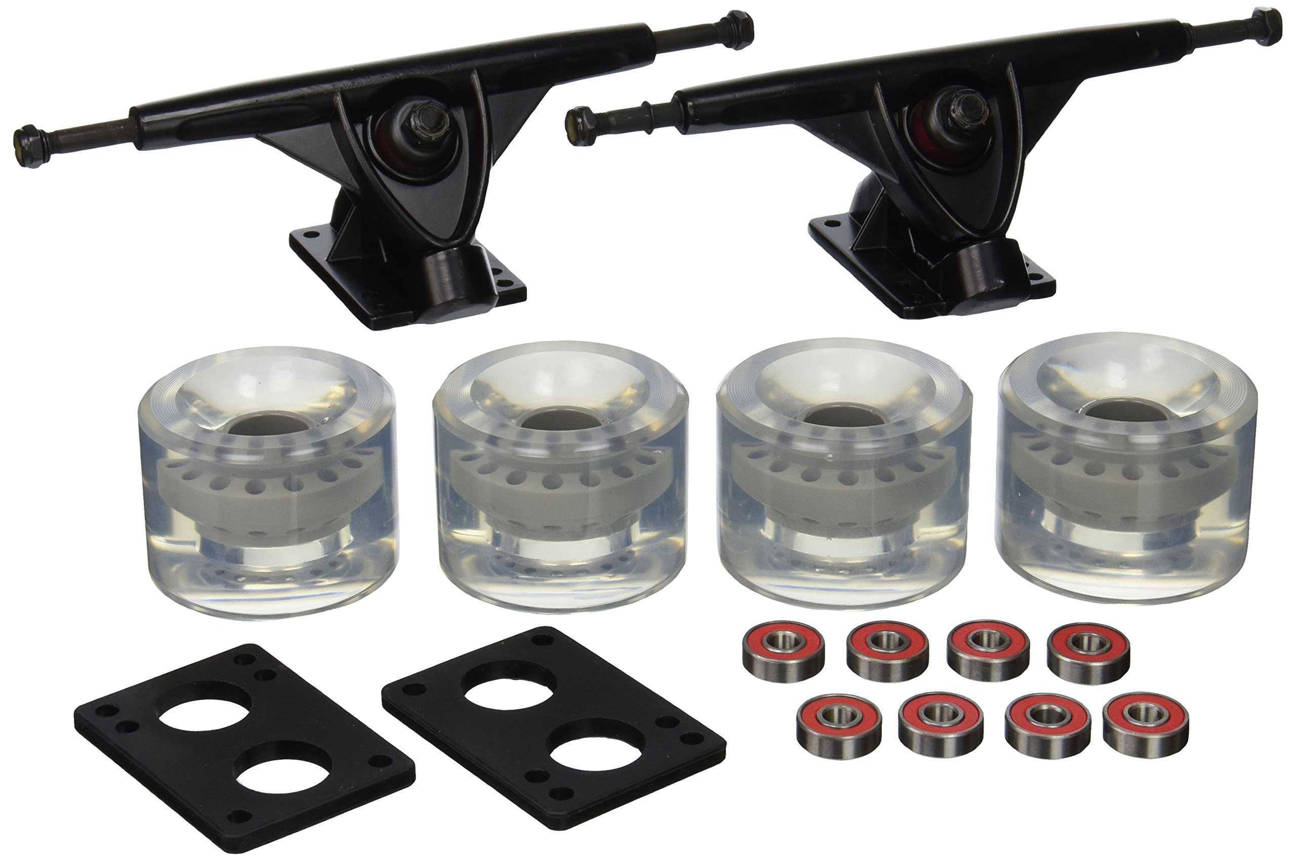 BigBoy 180mm Trucks + 70mm Wheels + Bearings Combo (Gel Clear)