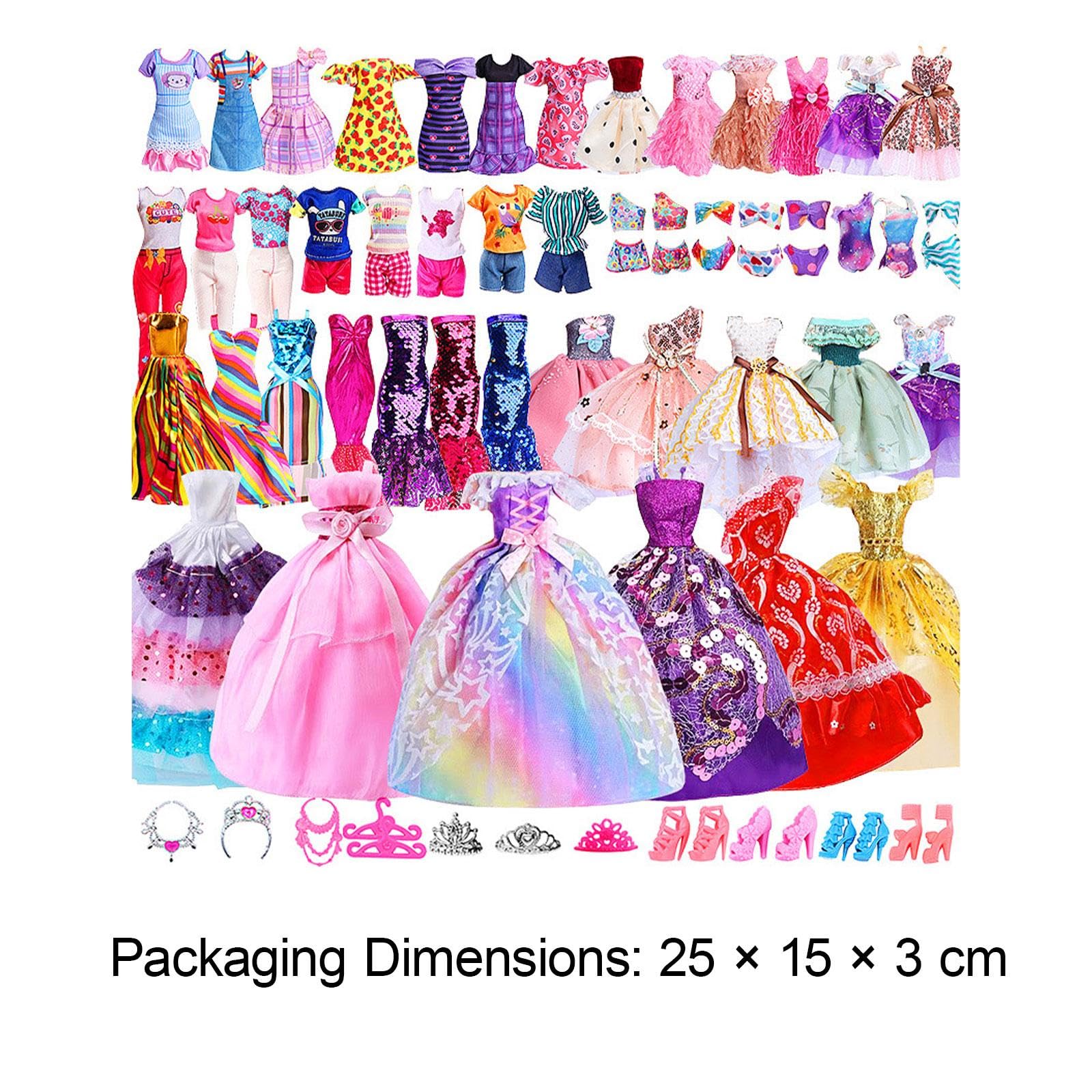 Qianly 60 Handgefertigte Kleidungsstücke Und Accessoires für 30 cm (12 Zoll) Große Puppen