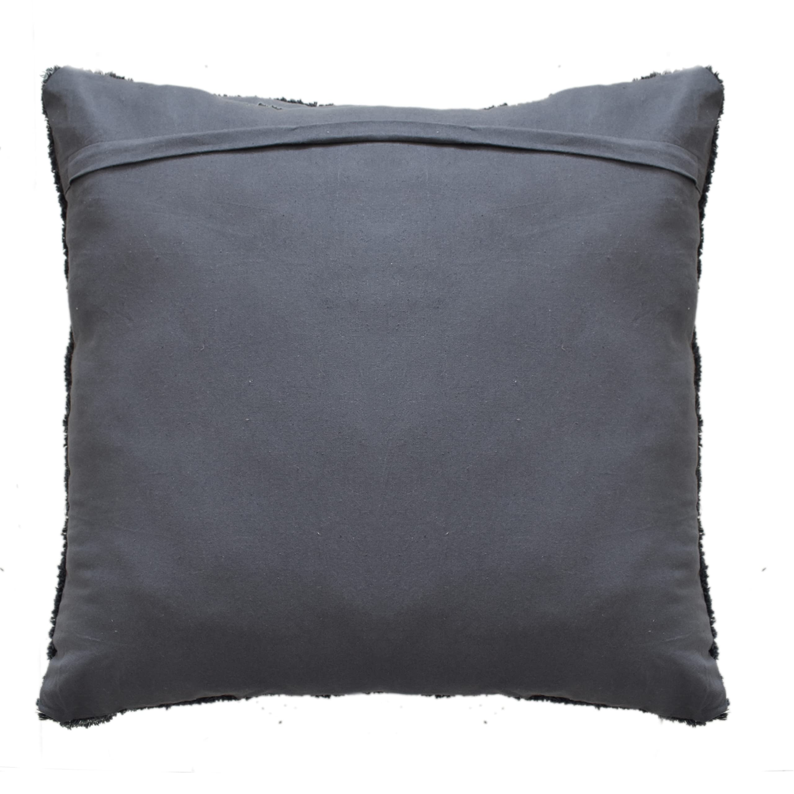 Aashita Boho Decorative Tufted Pillow Covers 24x24 Navy Solid Diamond Pattern Modern Accent Cushion Cover for Couch Sofa Seat Chair Bed Bedroom Living Room Car Office (Set of 1 Pc) 3
