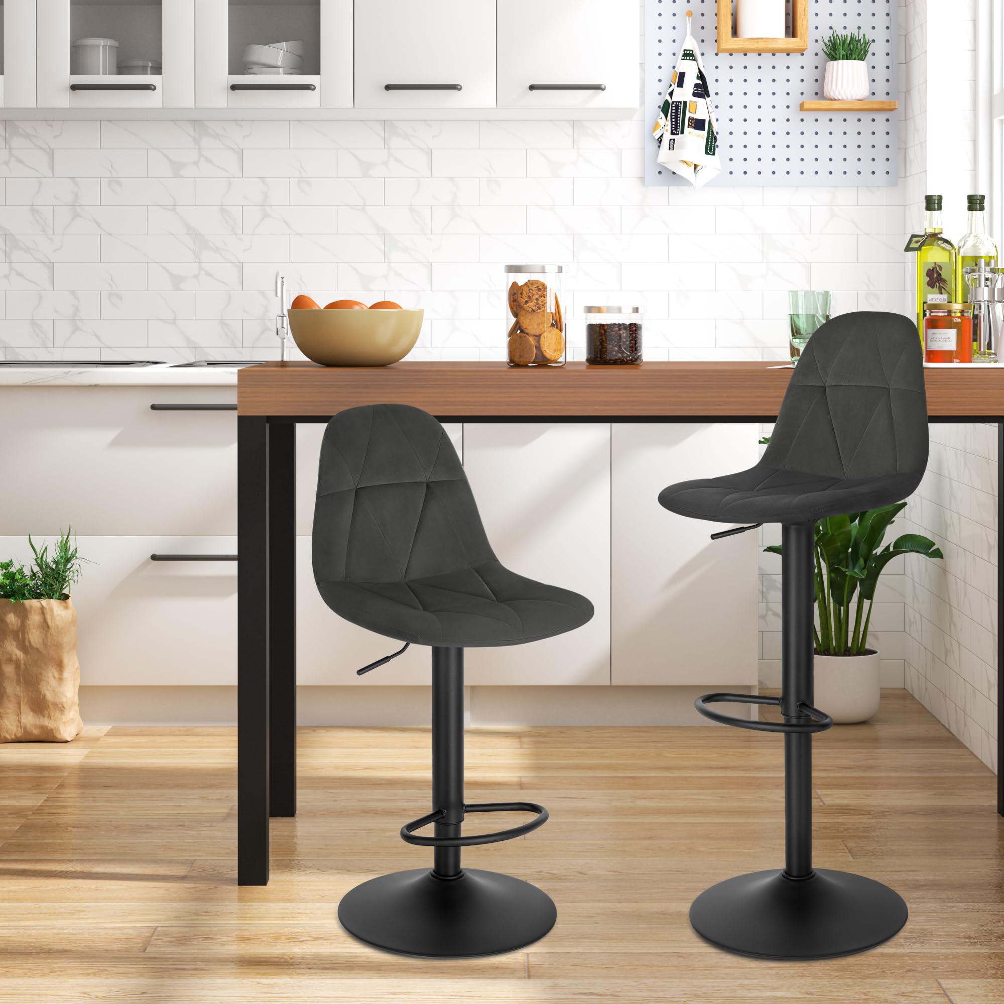 Lestarain Taburetes Altos de Cocina con Respaldo