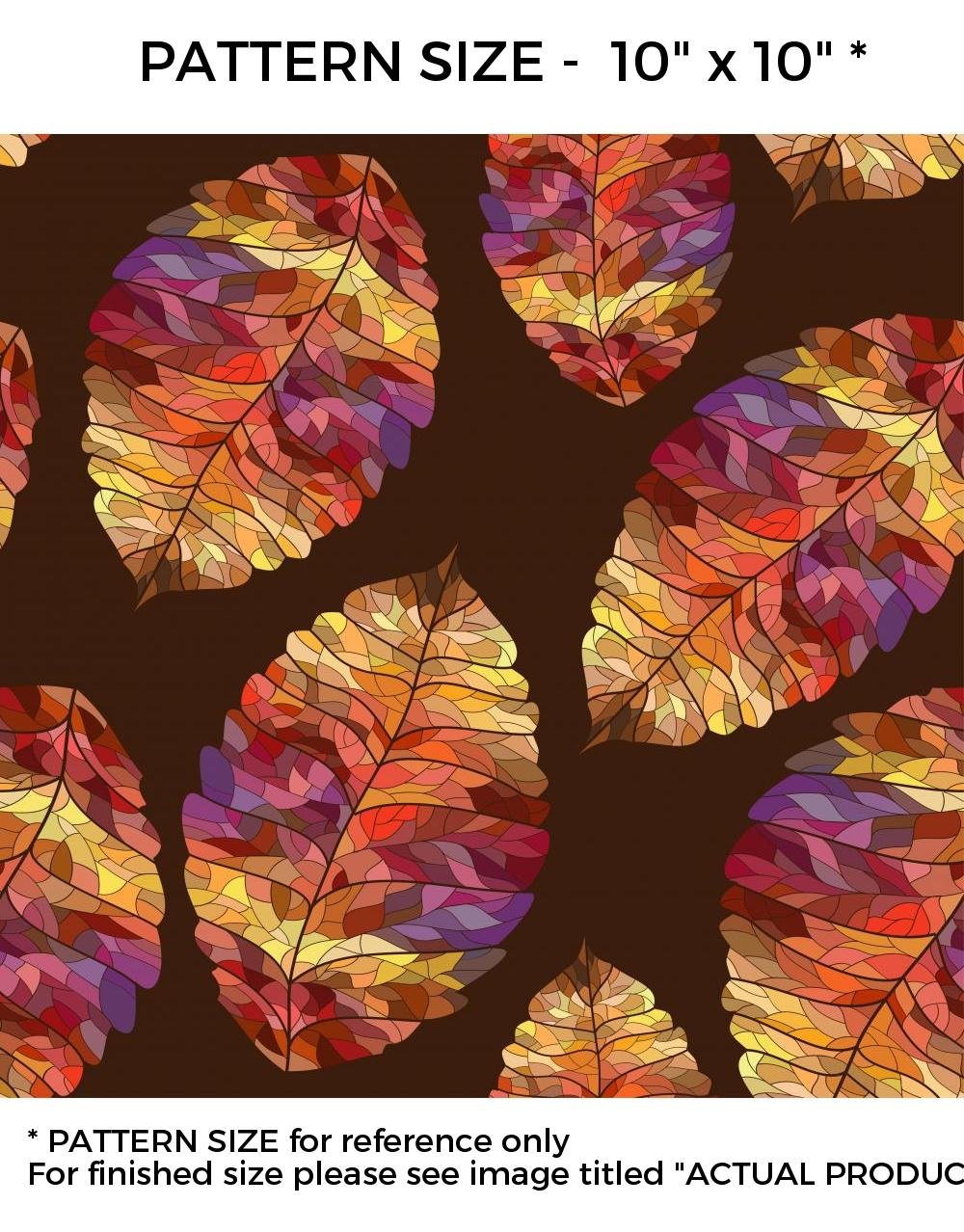 Windowpix 48 x 12 Technicolored Stained Glass Fall Leaves Window Film Reusable Static Cling Windowfilm UV Filtering Energy Saving