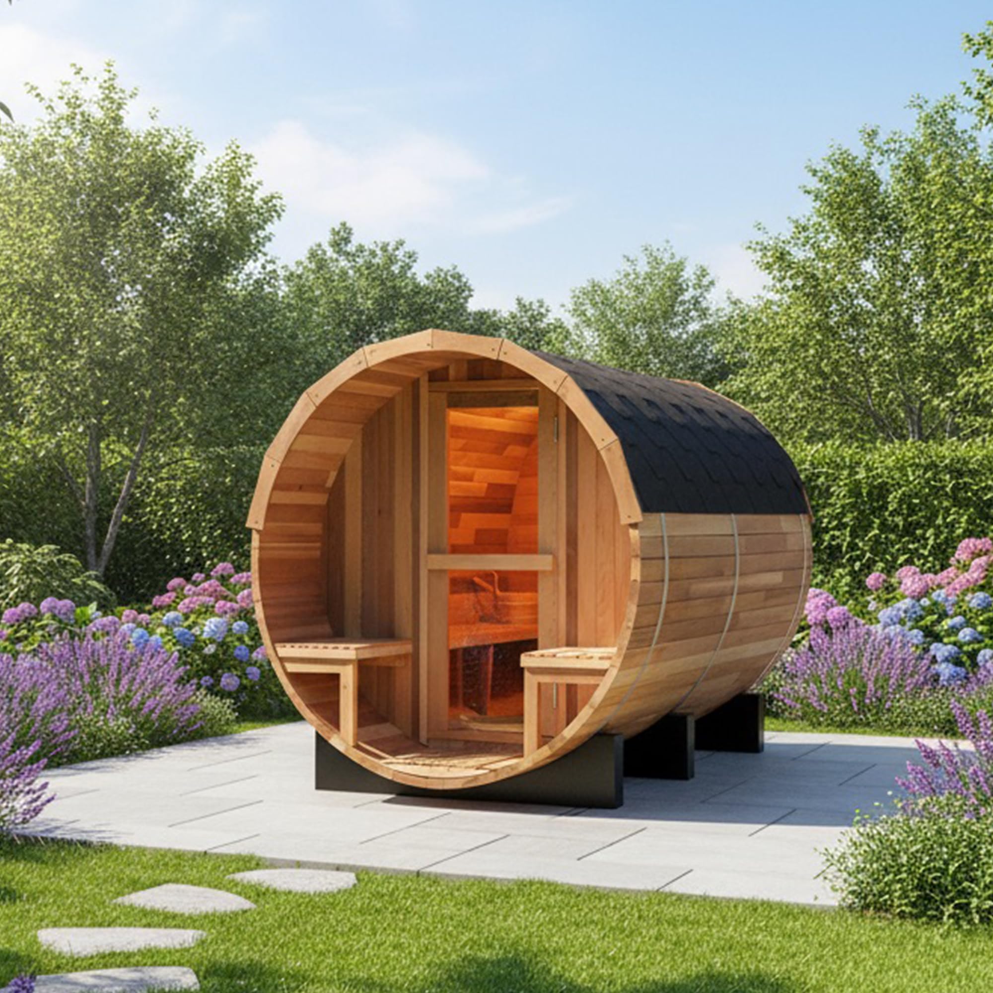 Amazon.com : DUTHSS Customize Outdoor Barrel Sauna Rooms with