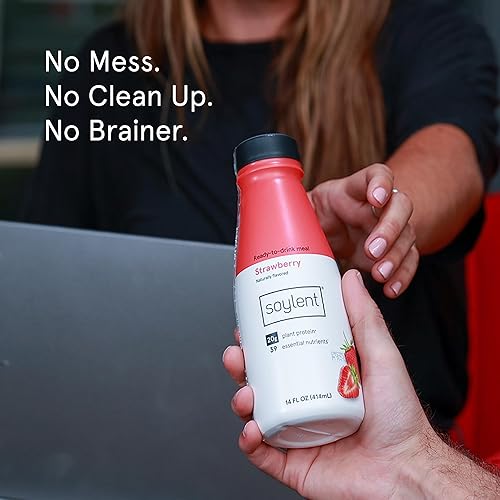 Miniatura 62 de Soylent Batido de reemplazo de comida de plátano a base de plantas, contiene 0.71 oz de proteína vegana completa, listo para beber, 14 onzas
