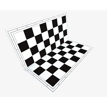 Plastic Chessboard Field Size 57 mm Foldable Black/White