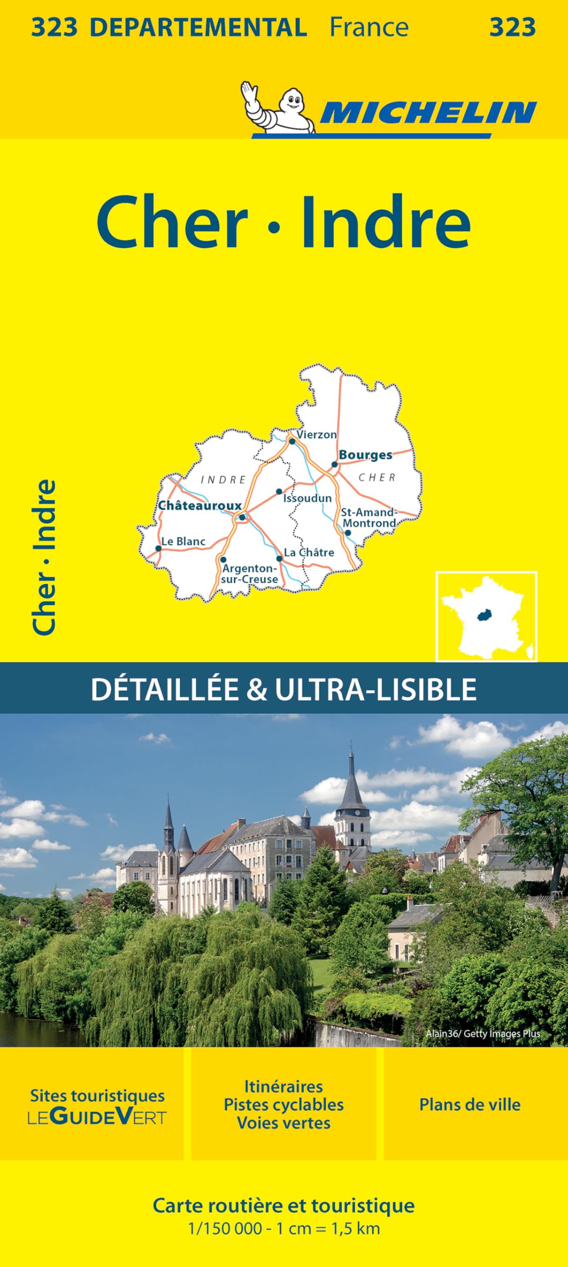Cher Indre Michelin Local Map 323