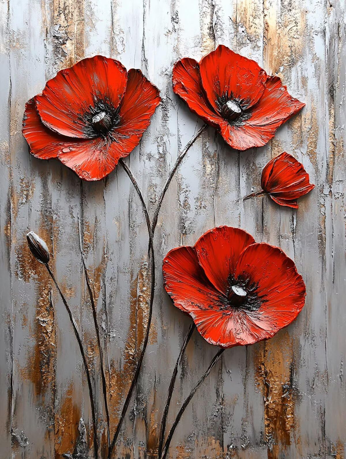 Dipingere con i Numeri Fiore, Paint by Numbers Adulti Astratto, Fai da te Creativi Adulti Quadri da Dipingere Numerati Kit per Decorazione Della Parete di Casa, Regalo 80x110 cm Senza Cornice 8P-2