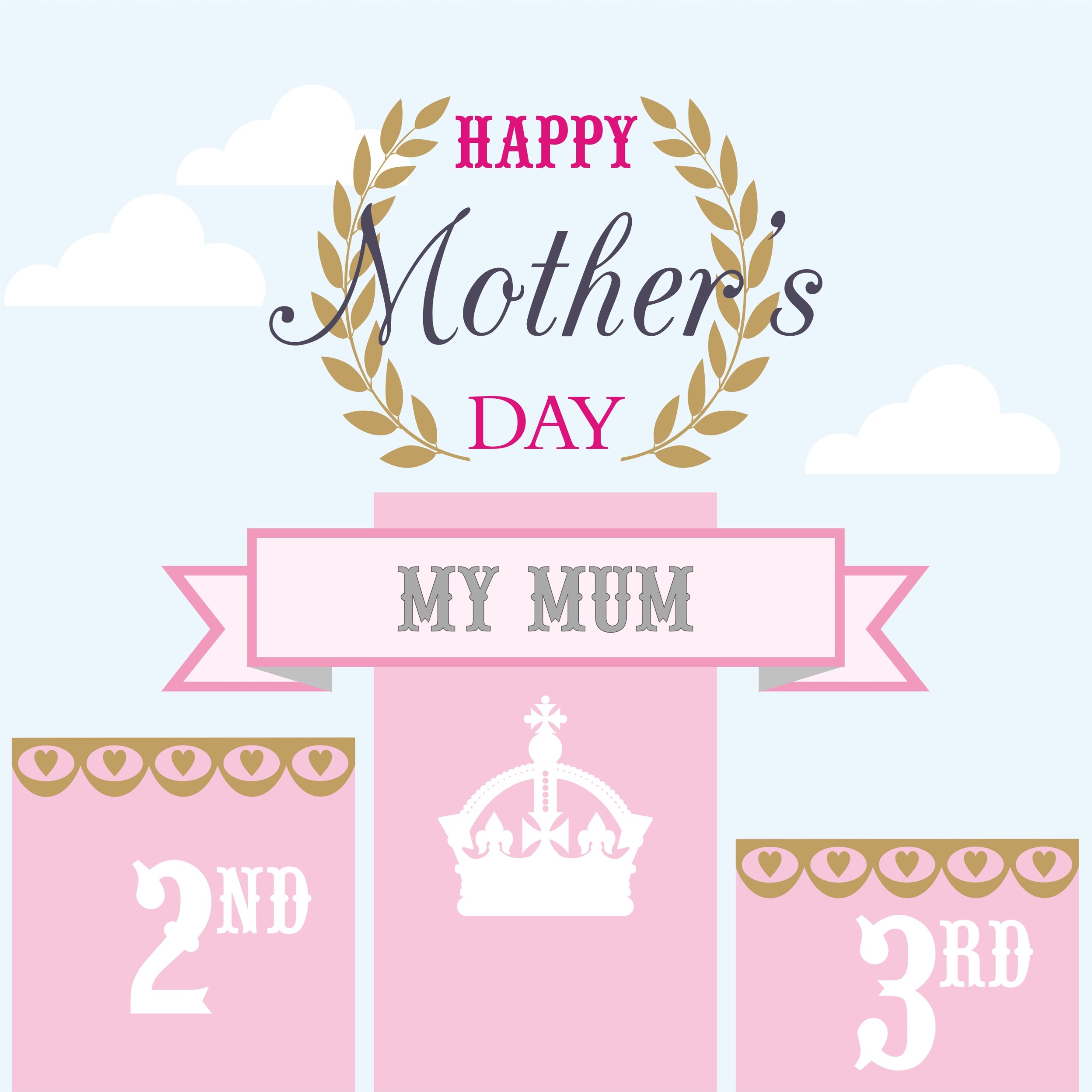 Claire Giles Greeting Cards, Happy Mother's Day Card for The Best Mum, Mothering Sunday Greeting Card