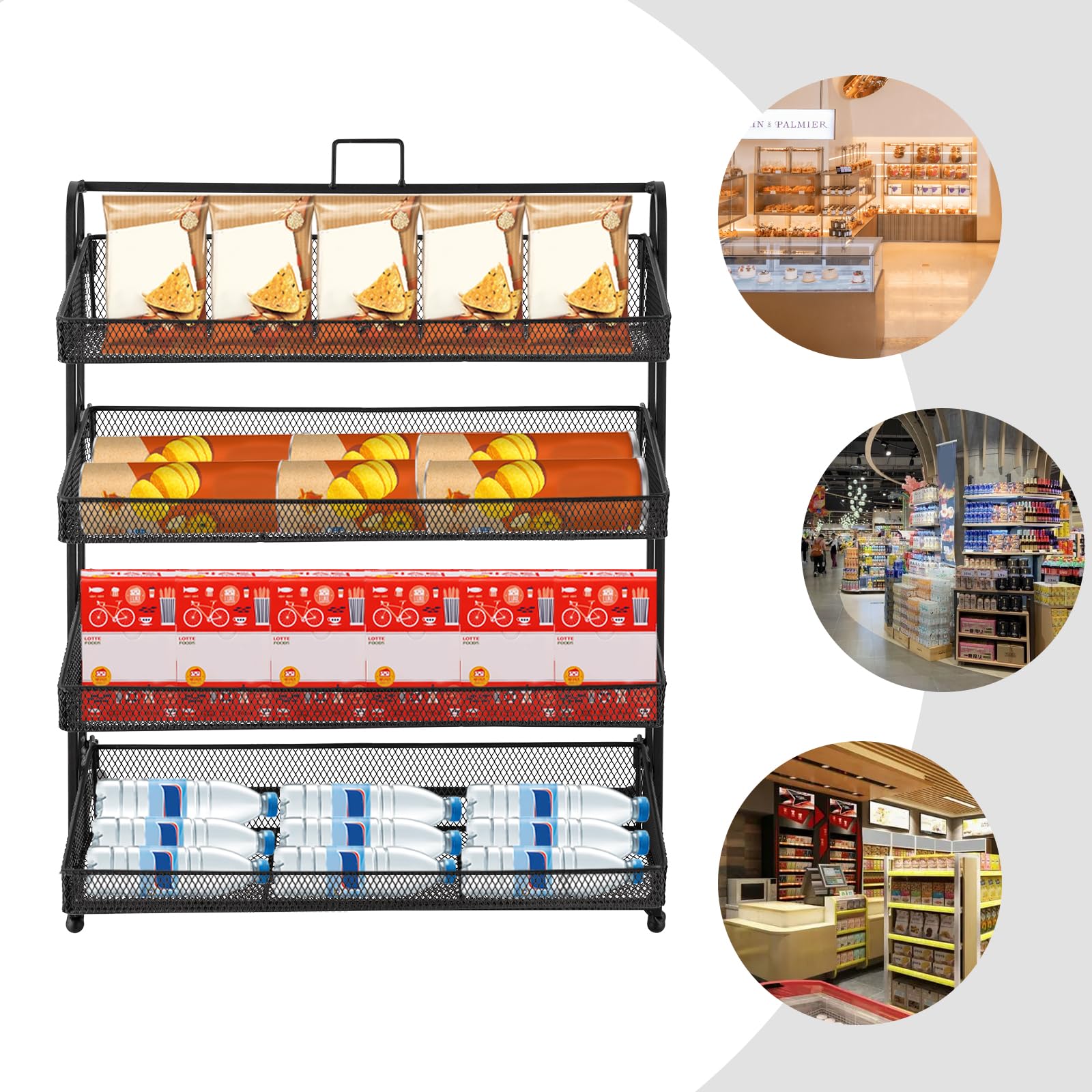 Snapklik.com : Fifizoo Retail Candy Display Rack, 4 Tiers Counter ...