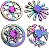 4 Pcs Fidget Spins, Mini Fidget Spins for Stress Relief and Focus Enhancement Fidget Spinner Suitable for Office and Home Use