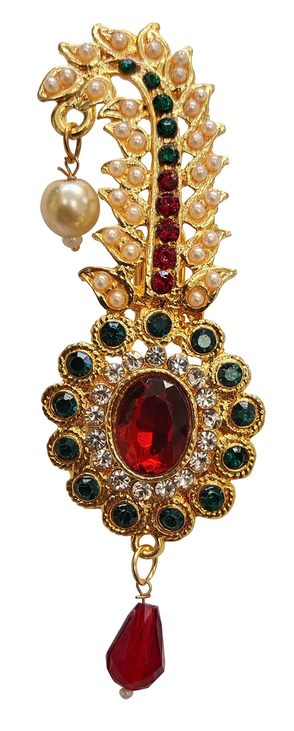 RAADHE CREATION® Golden Plated Traditional Stone Maroon Pearl Classy Safa kalgi For Groom Pagdi Wedding Dulha Accessories (B07XX8XZ72) Amazon Price History, Amazon Price Tracker
