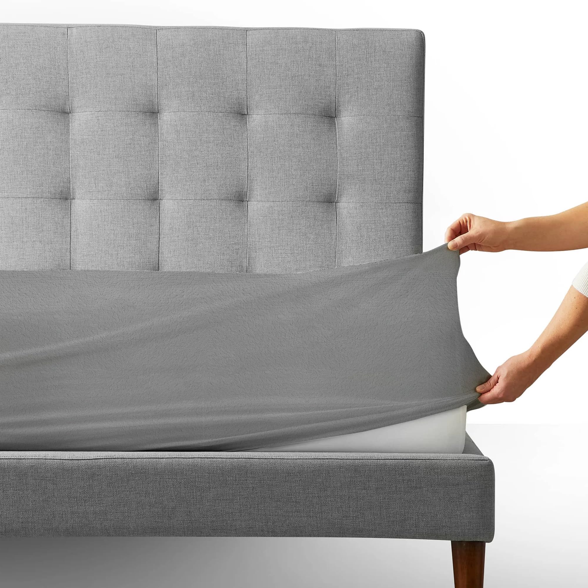 Story@Home Double Bed Waterproof Mattress Protector For Bed, Bed Cover For Queen Size Mattress, 78"X60"| Grey | Terry - Terry Cotton (B0CFKXPF2S) Amazon Price History, Amazon Price Tracker