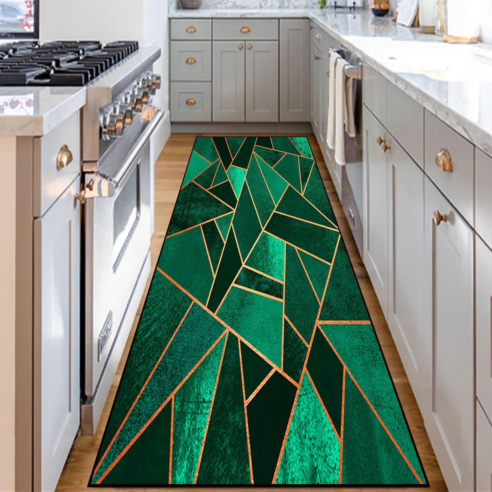 Alfombra de pasillo antideslizante y lavable de 80 x 210 cm para una limpieza fácil