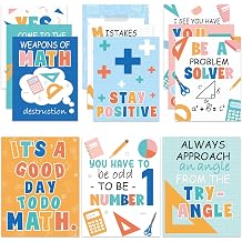 gisgfim 12Pcs Math Posters Fun Motivational Math Teacher Bulletin Board Posters Maths Classroom Decorations for Elementary Middle High School Mathematics Education Back to School Teacher Must Haves