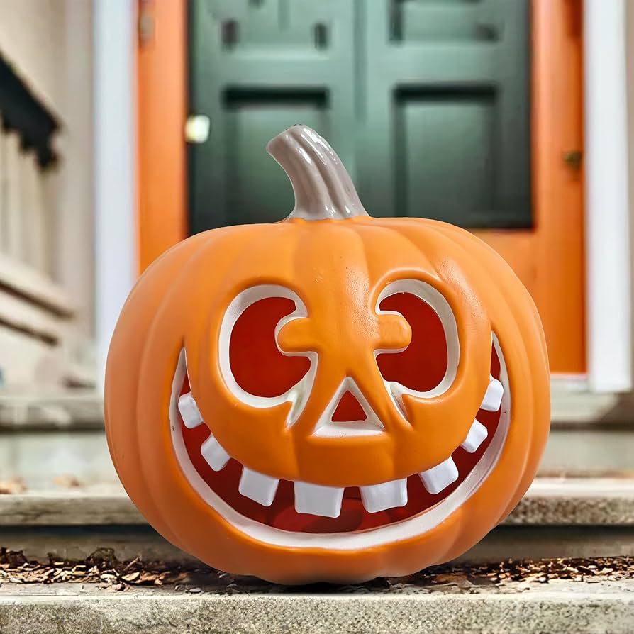 Lighted Pumpkin Jack O Lantern for Halloween Indoor Outdoor