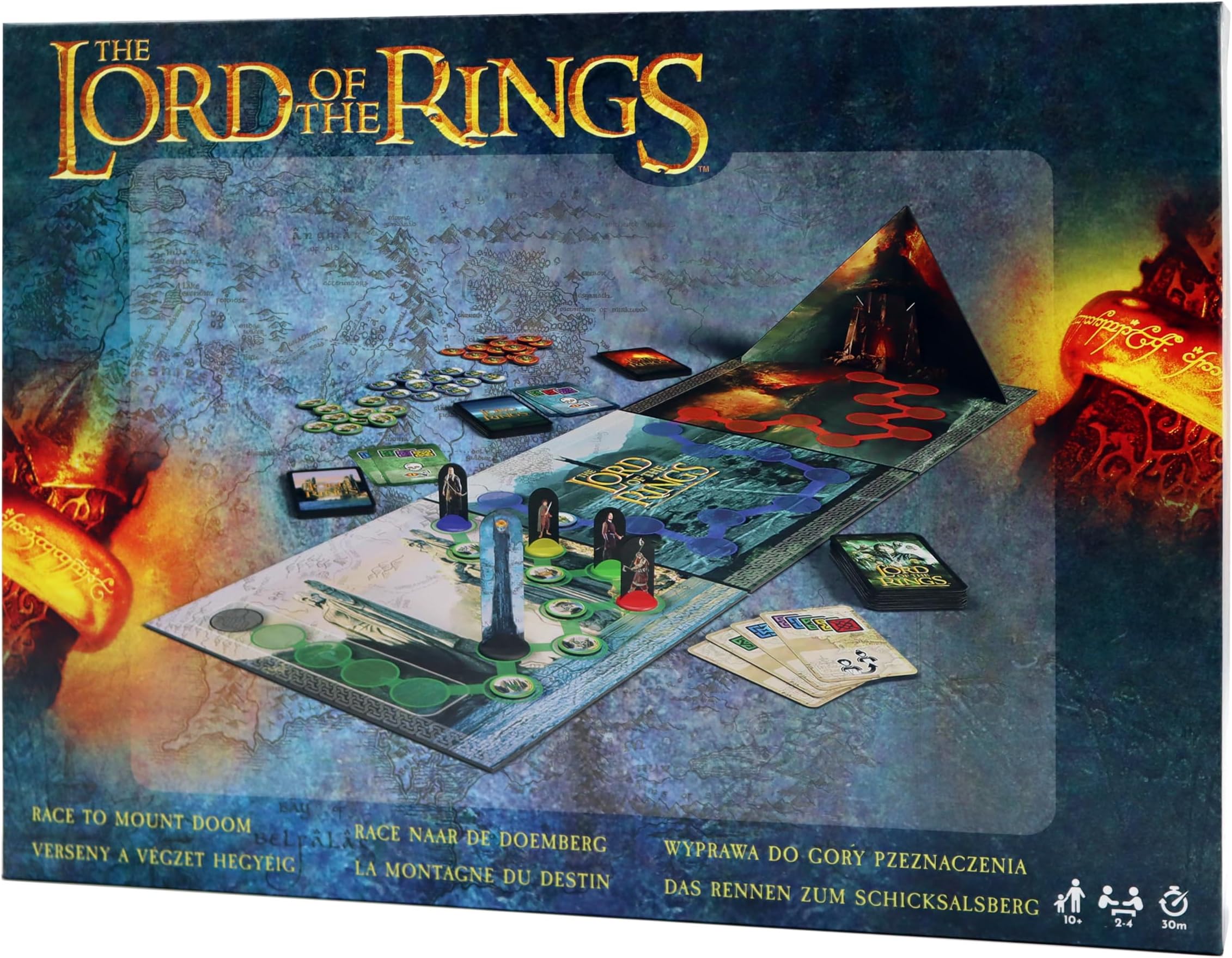 Cartamundi Lord of The Rings - Race To Mount Doom, Defeat Sauron, Save Middle Earth, Easy To Play, Family Board Game
