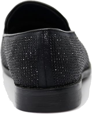 SPK24 Men Vintage Spikes Sparkle Formal Tuxedo Stage Fashion Slip On Loafer Dress Shoes