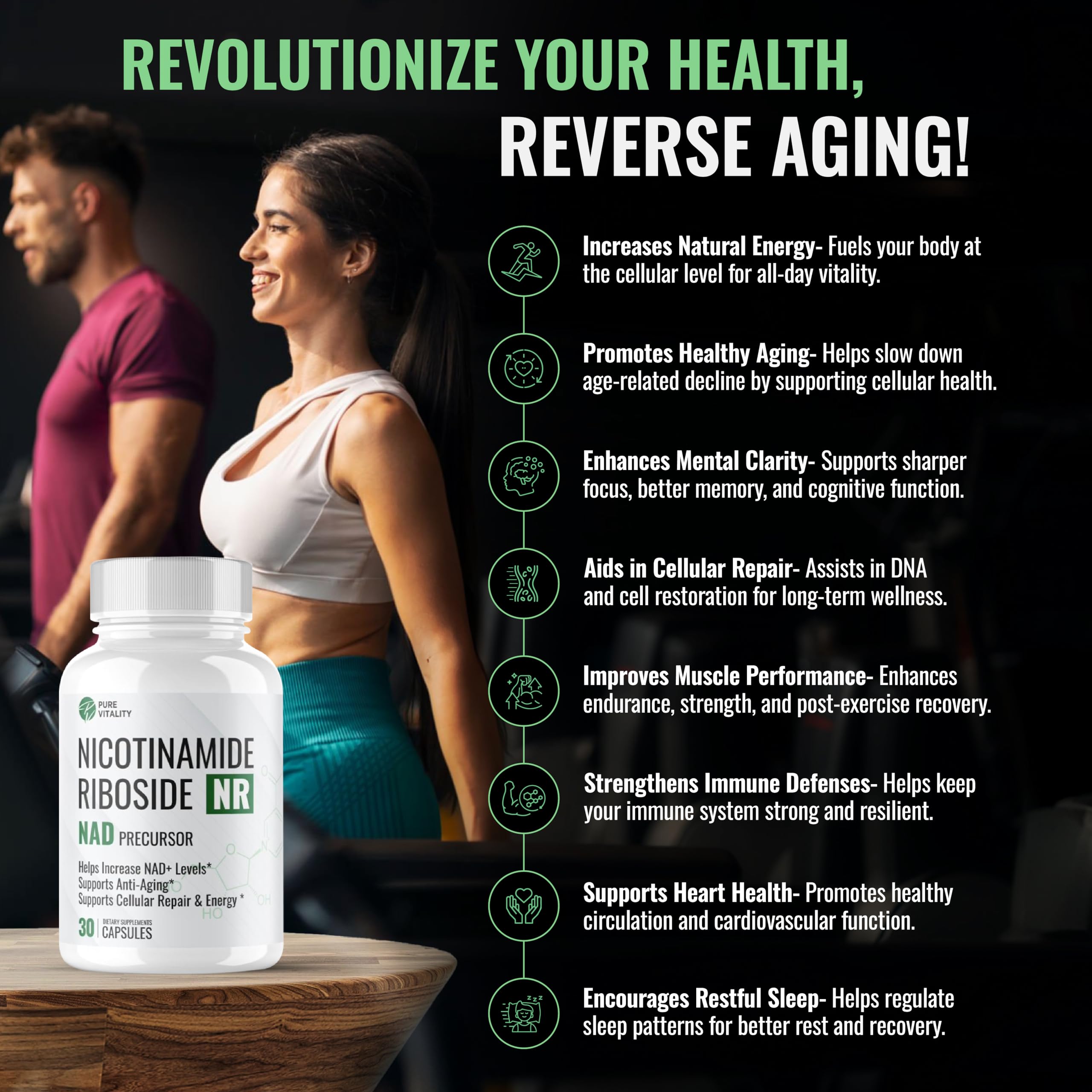 Supplément NAD | Nouveau nicotinamide riboside NAD+ & NR (sans rinçage) | Alternative NMN | Stimule le NAD naturel pour les effets anti-âge, la longévité et la fonction cognitive – Approvisionnement