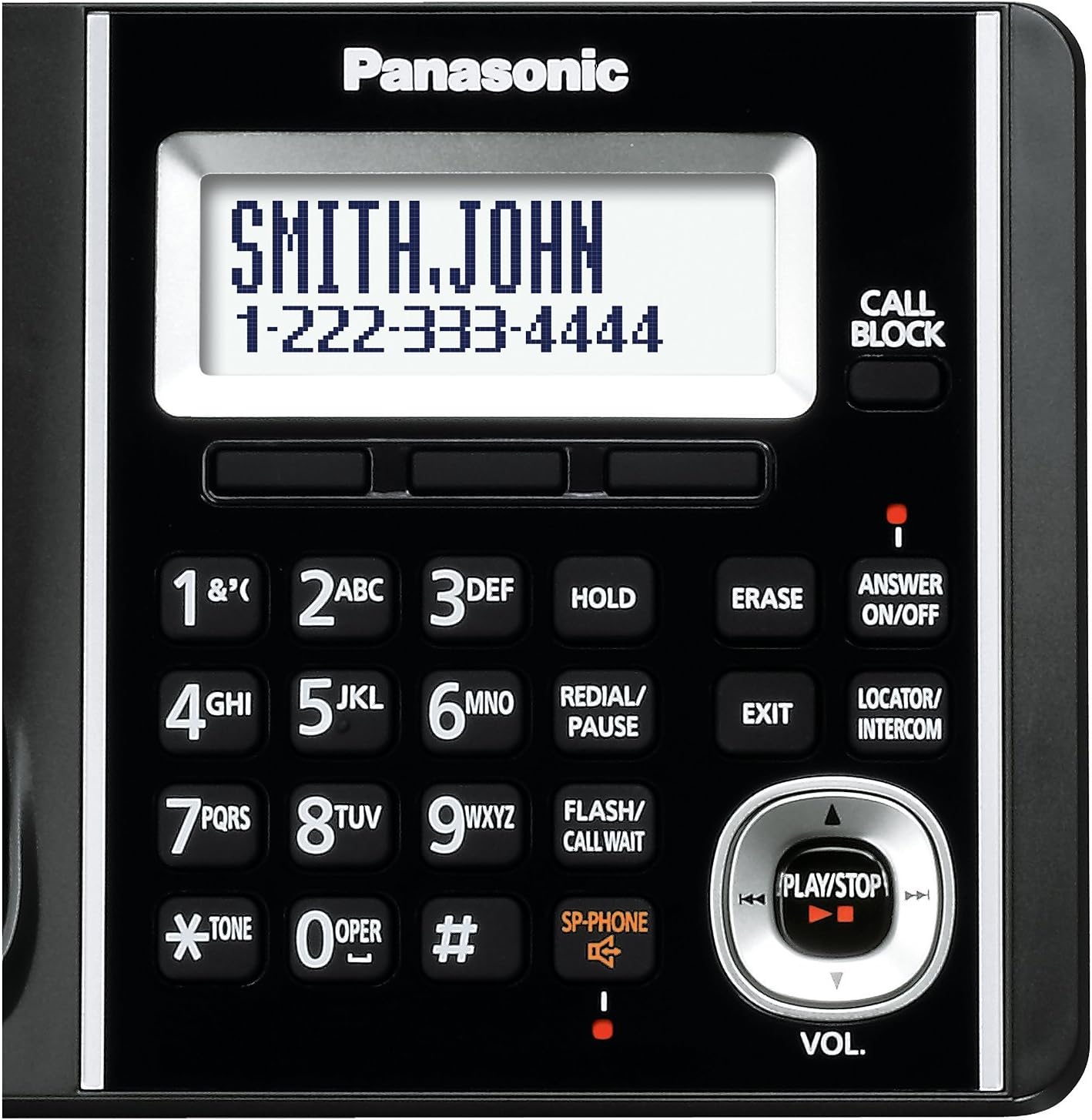 Panasonic KXTGF340B Dect 1-Handset Landline Telephone (Renewed)