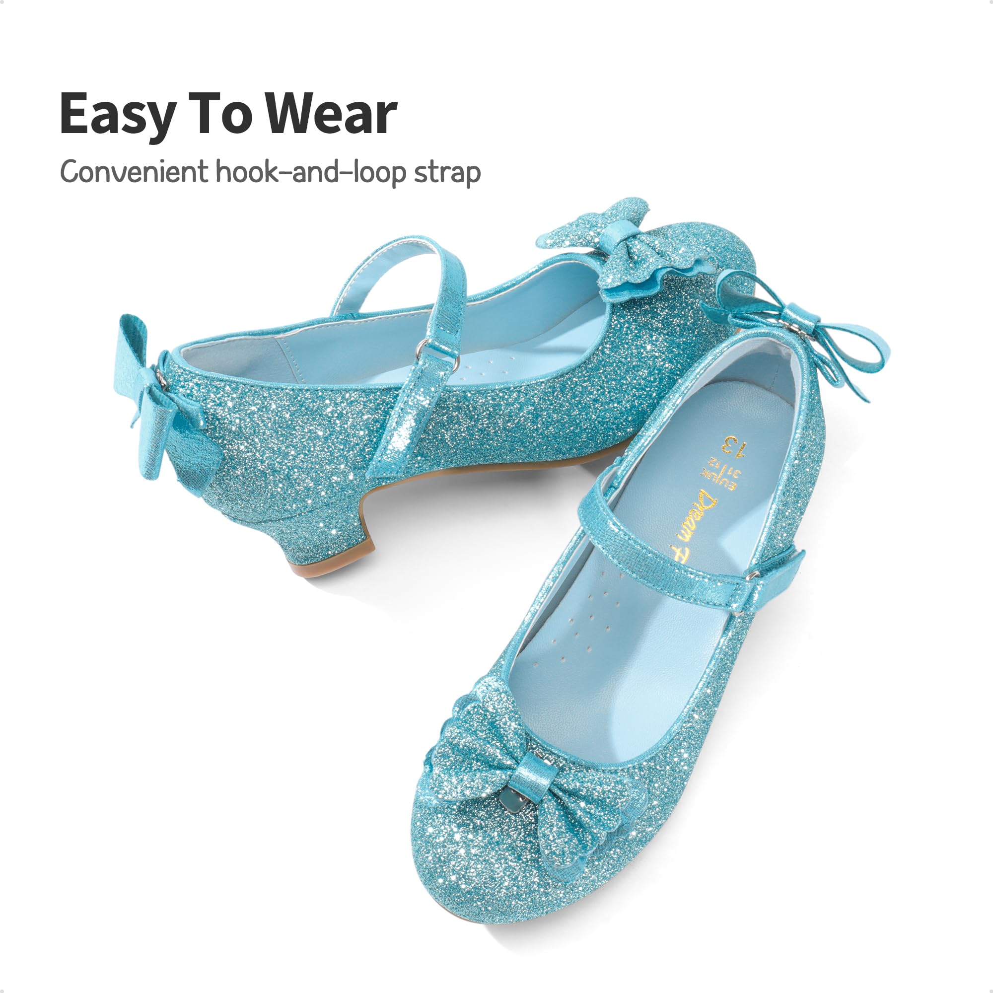 DREAM PAIRS Ballerines Filles Chaussures Plates Mary Jane Scintillantes et Tendance en TPR Antidérapante Ballerine Confortable SDFL2322K