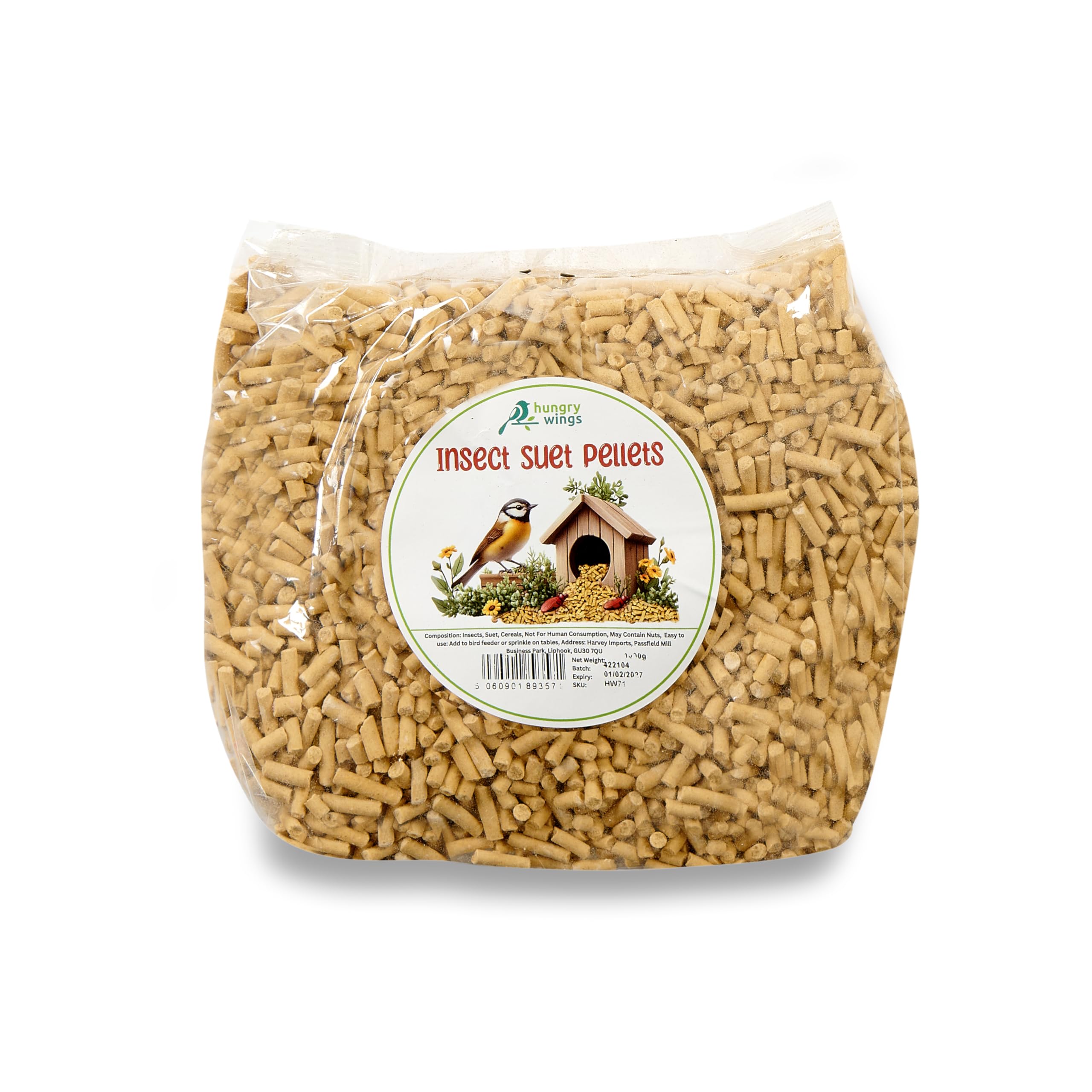 Wild Bird Food (1kg, Insect Suet Pellets)