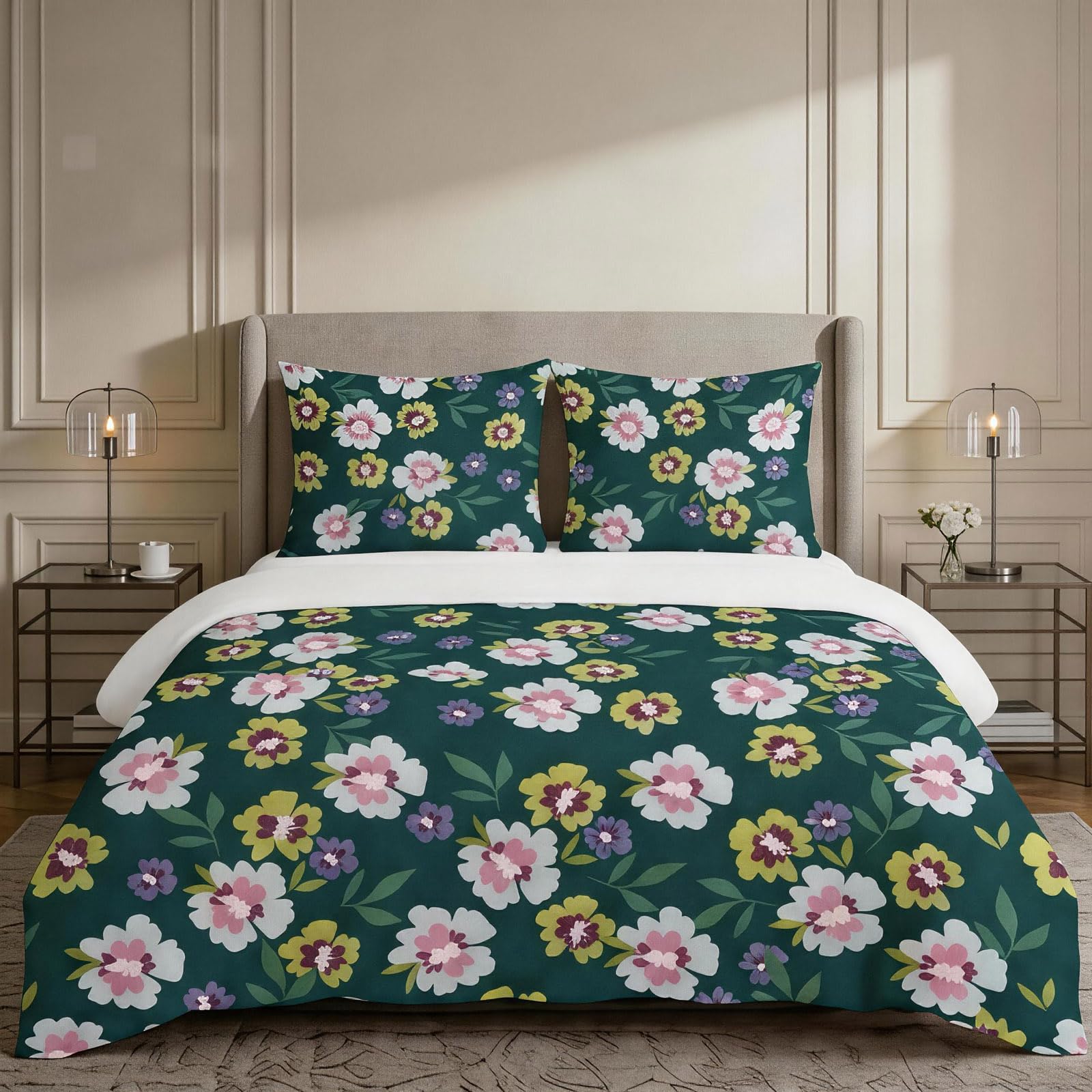 Housse de couette 200x220 cm parure de lit microfibre colorée pour remplacer le linge de lit terne