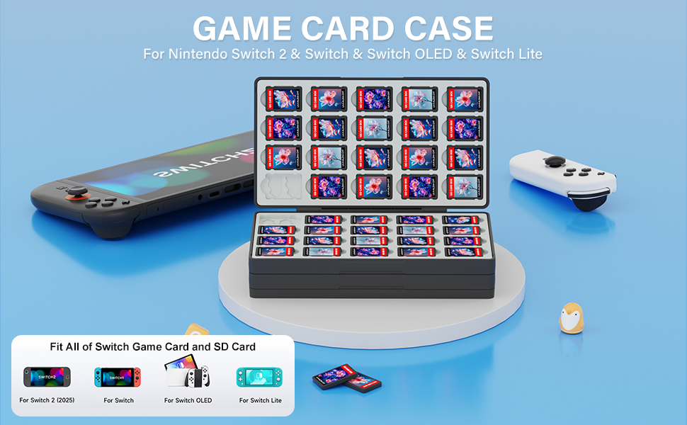 Amazon.com: fivtek Switch Game Case for Nintendo Switch 2/Switch