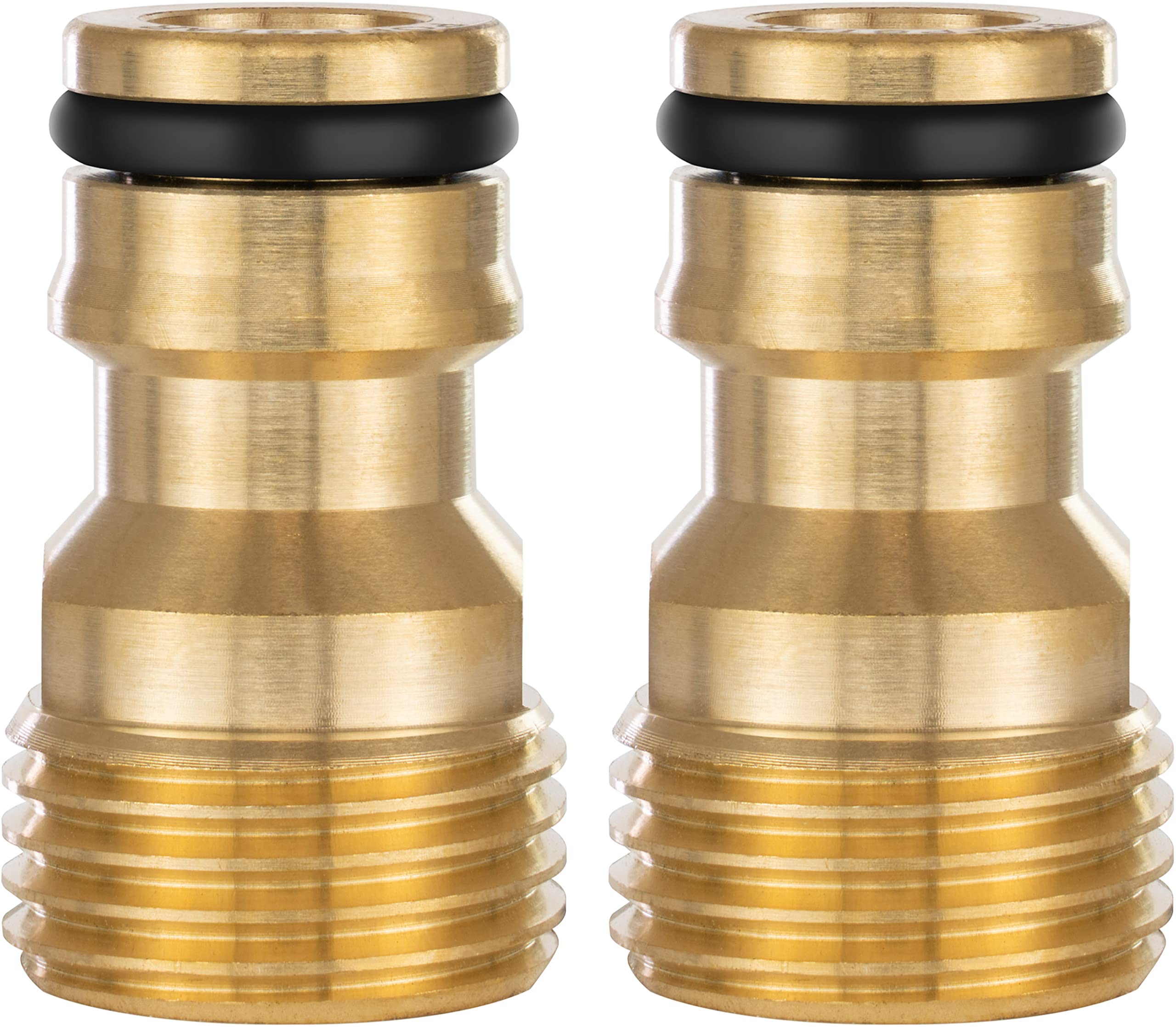 Poppstar Male Hose Connector 1/2 inch (tap Connector: G 1/2" External Thread (21 mm) to Quick-Connect Coupling (Compatible with the Gardena Plug-in System), 2 Pieces