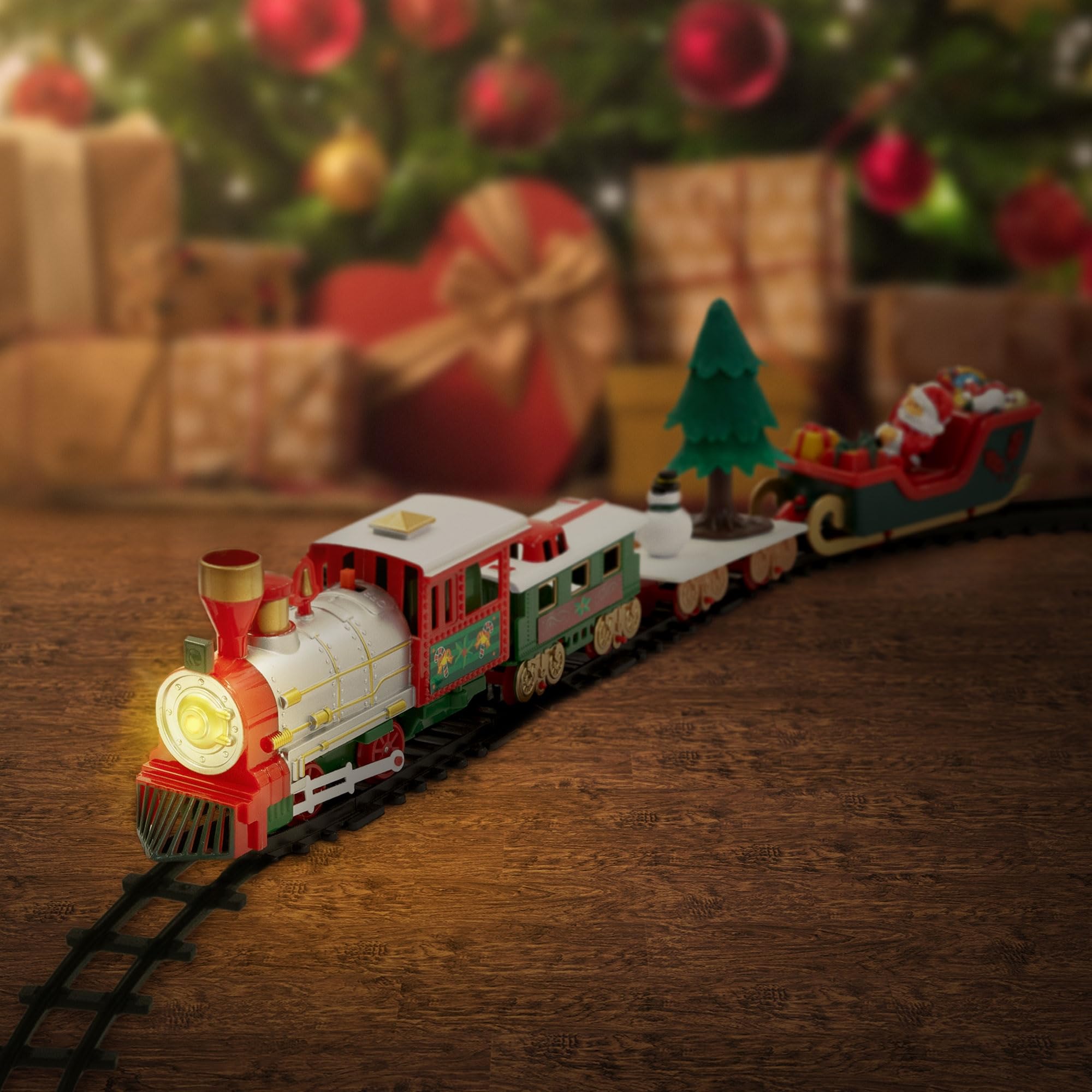 ECD Germany Tren Eléctrico Decorativo para Colgar en el Árbol de Navidad