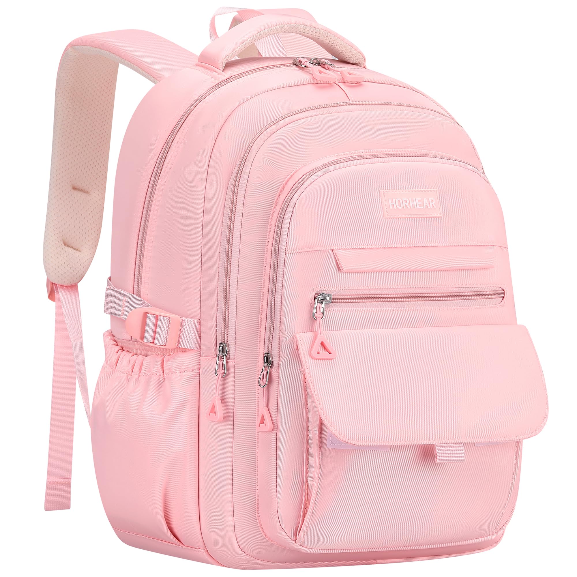 Zaino scolastico per ragazze, zaino estetico da donna, carino zaino, carino zaino per libri, adrette college, Colore: rosa., Einheitsgröße, Stile semplice