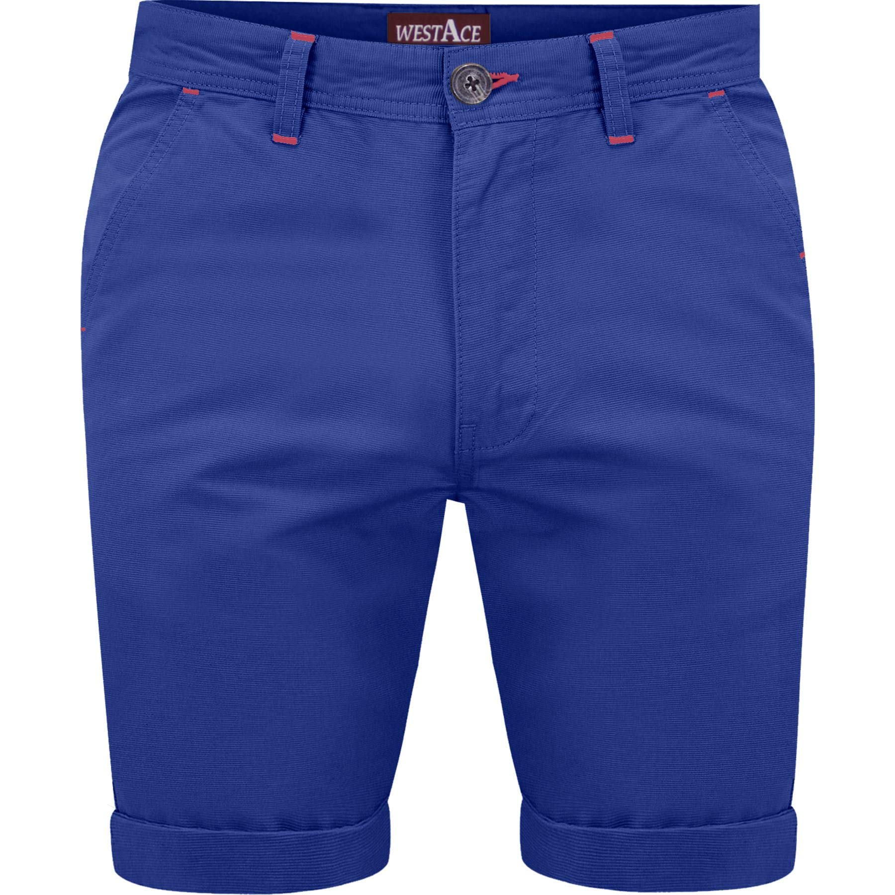 westAceNew Mens Slim Fit Stretch Cotton Chino Shorts Summer Casual Smart