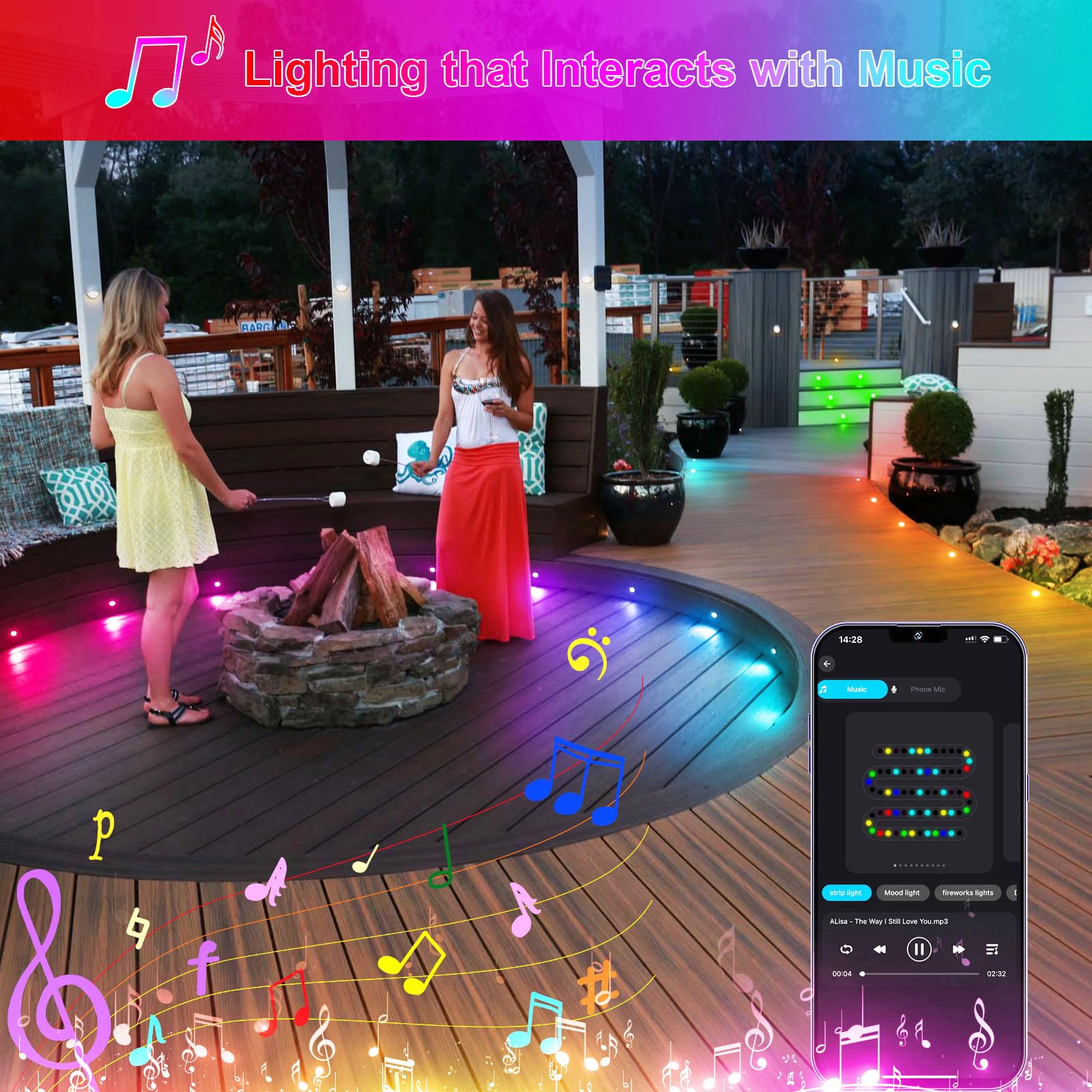 Juego completo de 40 luces LED RGB para empotrar en el suelo, para exteriores, con Bluetooth, 0,6 W, diámetro de 30 mm, IP67, resistentes al agua, para terraza, cocina, jardín
