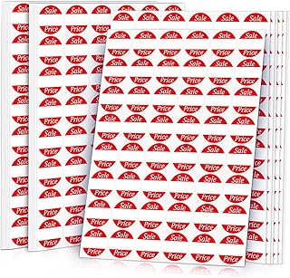 960 pcs Removable Garage Sale Price Stickers, 1.5 inch Red Round Pricing Stickers, Adhesive Sale Sticker for Retail Store, Flea Market, Garage Sales, Yard Sales...