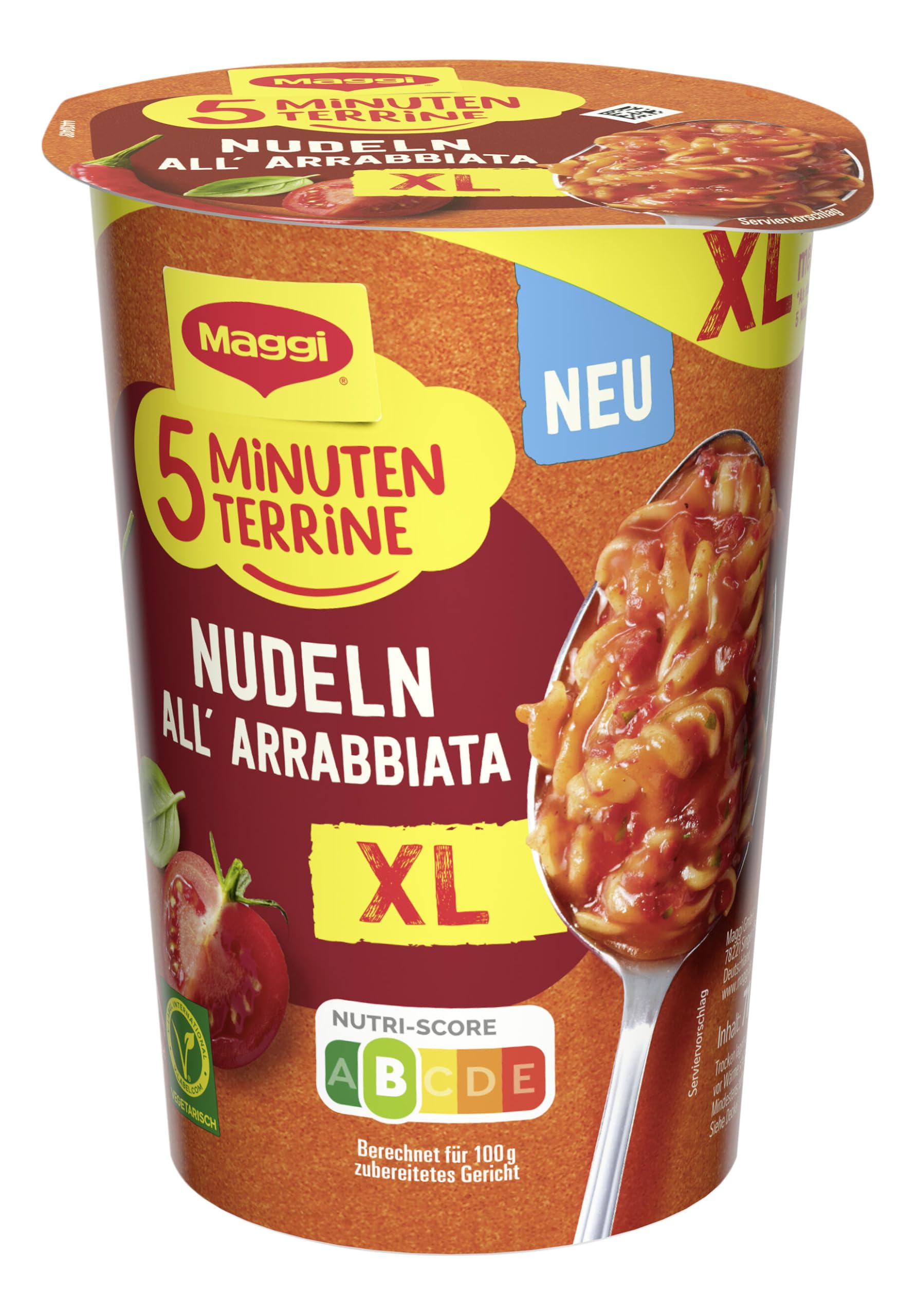 MAGGI 5 Minuten Terrine Sortimentsbox in fünf verschiedene Geschmacksrichtungen im praktischen Instant Becher 48er Pack (48 Becher)